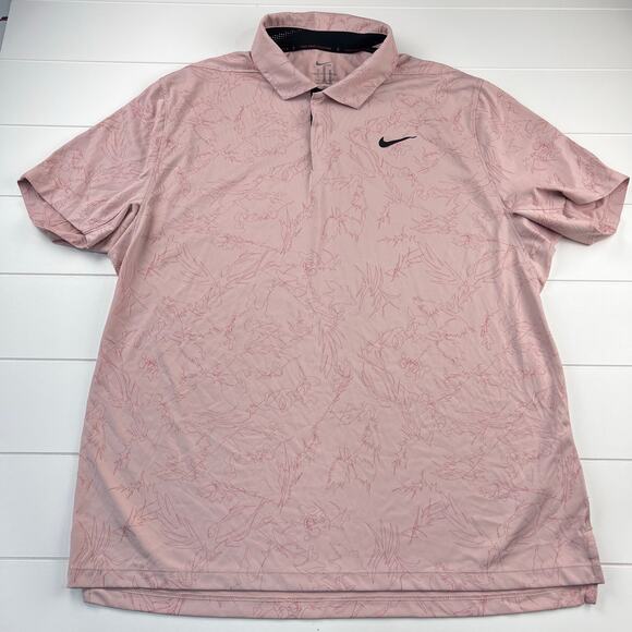 Nike Tiger Woods Pink Golf Polo Shirt size Large ADV - Picture 1 of 8